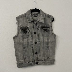 NWOT Little Bipsy Grey‎ Denim Vest - 2T/3T